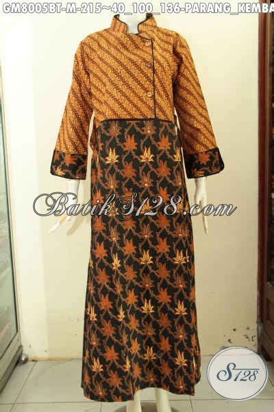 Baju Batik Muslim Wanita Muda, Pakaian Gamis Batik Motif Klasik Parang ...