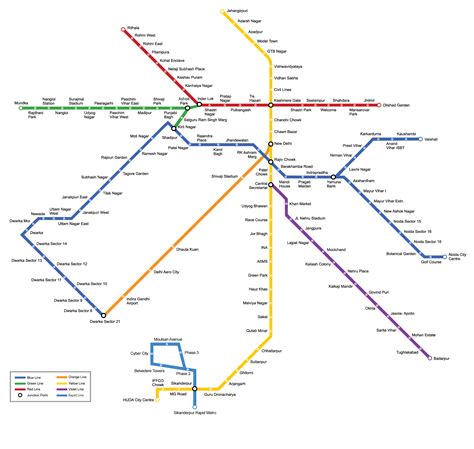 Delhi metro route map – Printable graphics