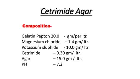 Cetrimide Agar