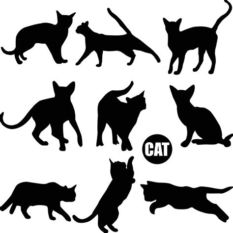 cat Vector silhouette animal silhouetteblack vector 35585249 Vector Art ...