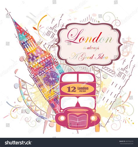 London Landmarks Vector Illustration Stock Vector (Royalty Free) 403702210 | Shutterstock