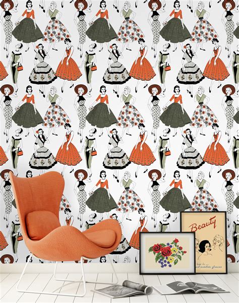 Vintage Dress Wallpaper (colour) by Dupenny nominated for 2016-17 ADEX ...