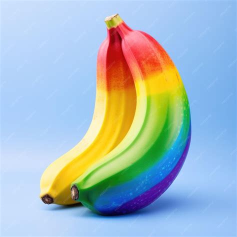 Premium Photo | Detailed closeup of a bunch of rainbow bananas taken isolated on a gray background