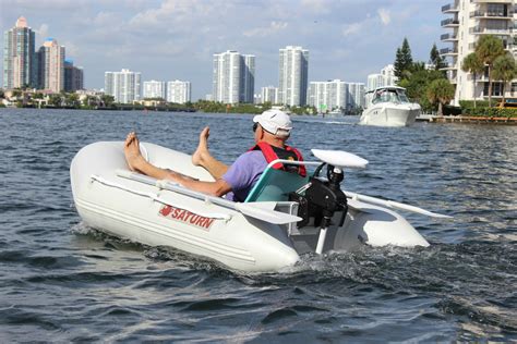 Saturn SD230 portable & lightweight inflatable yacht tender by BoatsToGo.com