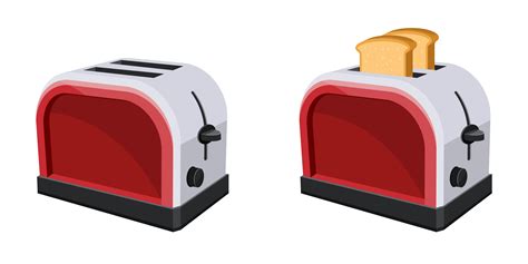 Bread toaster isolated on white background 1270899 Vector Art at Vecteezy