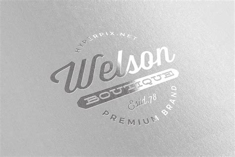 Metallic Silver Logo Mockup - FREE Download Template | Hyperpix