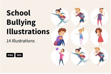 School Bullying Illustration Pack - 14 Free Download School & Education Illustrations | IconScout