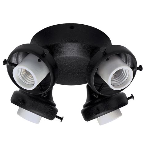 Hunter 4-Light Antique Black Ceiling Fan Light Kit at Lowes.com