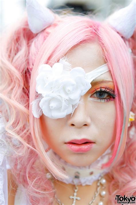 Rumanjyu in Harajuku w/ Eye Patch, Devil Horns, Pink Hair & h.NAOTO – Tokyo Fashion