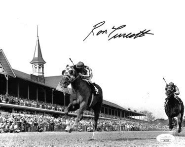 Ron Turcotte Autographed Signed 1973 Secretariat Kentucky Derby B&W ...