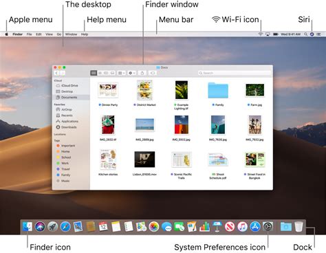 The desktop, menu bar, and Help on your Mac - Apple Support