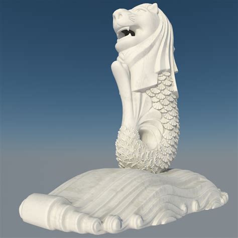 3d max merlion statue