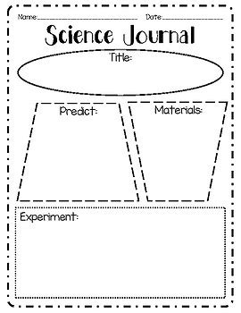 Science Journal Graphic Organizer by Veronica Schmidt | TPT