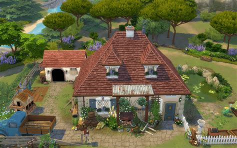 I built a small home inspired by the old lady's cottage in Ratatouille! #sims4 #nocc gallery id ...