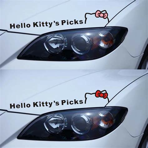 Hello Kitty Car Stickers Hello Kitty's Picks Decal for Tesla Toyota ...