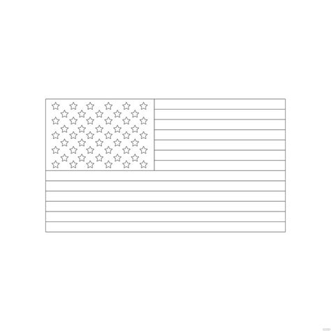 American Flag Outline Vector in Illustrator, SVG, JPG, EPS, PNG - Download | Template.net