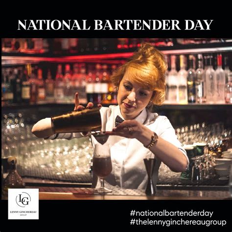 It's National Bartender Day! | National day today, Bartender, National