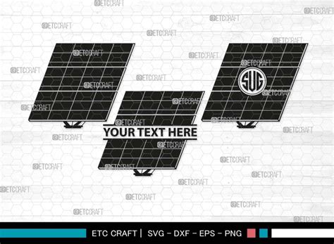 Solar Panel Monogram, Solar Panel Silhouette, Solar Panel SVG Bundle ...