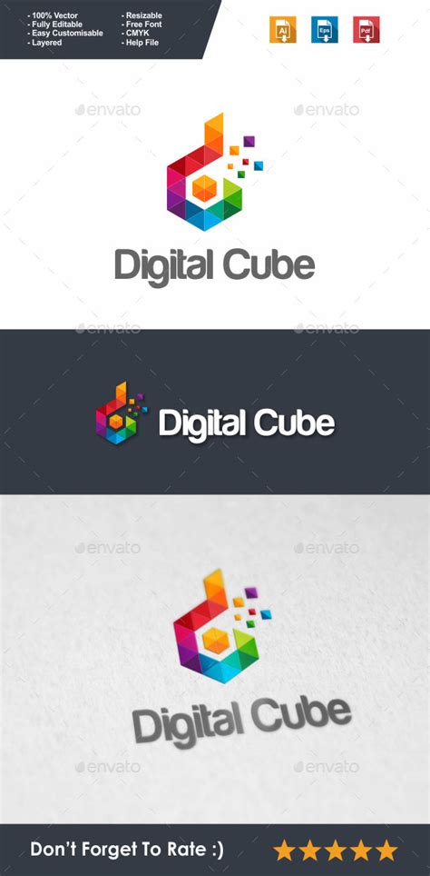 Digital Cube Logo (Symbols) Download ~ Best GFX Download