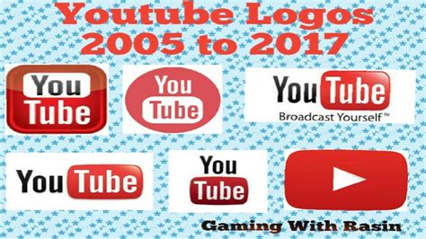 YouTube logos from 2005 to 2017|History of Youtube logos - YouTube