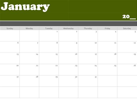 Microsoft Office Calendar Templates - Best Printable Resources