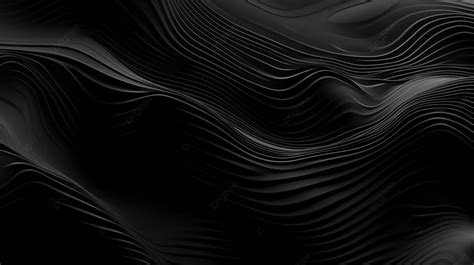 Black Abstract Abstract Voluminous Wavy Pattern Background Design, 3d Illustration Of A Classic ...