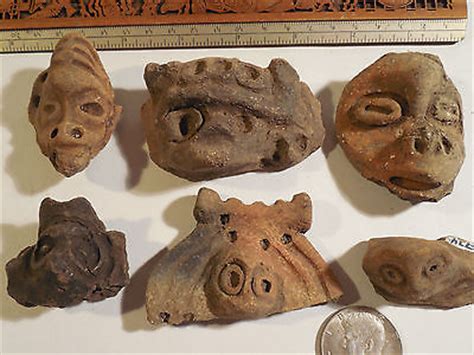 Taino Heads Numbered Pre-Columbian Archaic Ancient Artifacts Arawak Mayan NR #2 -- Antique Price ...