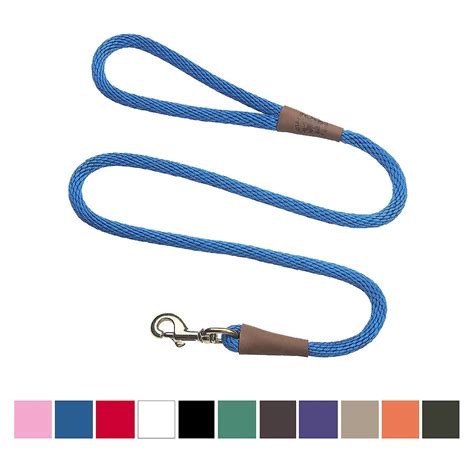 MENDOTA PRODUCTS Large Snap Solid Rope Dog Leash, Blue, 6-ft long, 1/2-in wide - Chewy.com