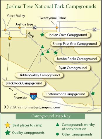 Joshua Tree National Park Camping Map