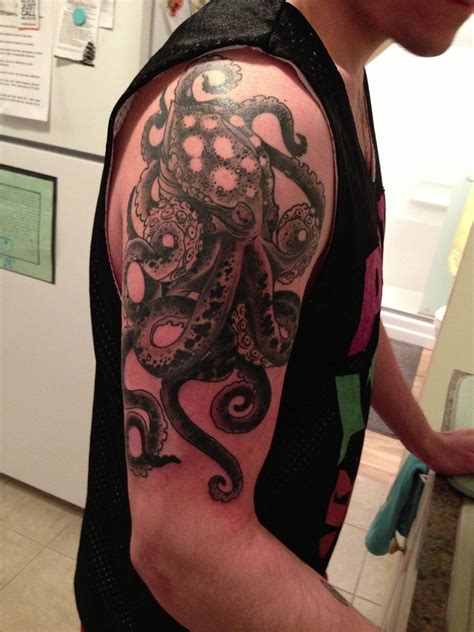 Octopus sleeve tattoo