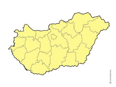 Hungary political regions free map