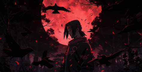 7680x832 Resolution Itachi Uchiha 4K Naruto Red Night 7680x832 ...