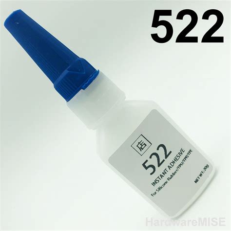 Instant Adhesive Glue 522 For Bonding Silicone Rubber TPU TPR TPE Option With 633 Primer