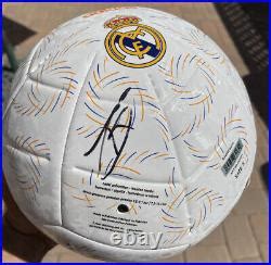 Thibaut Courtois signed Real Madrid Soccer Ball With Proof | Signed Soccer Ball