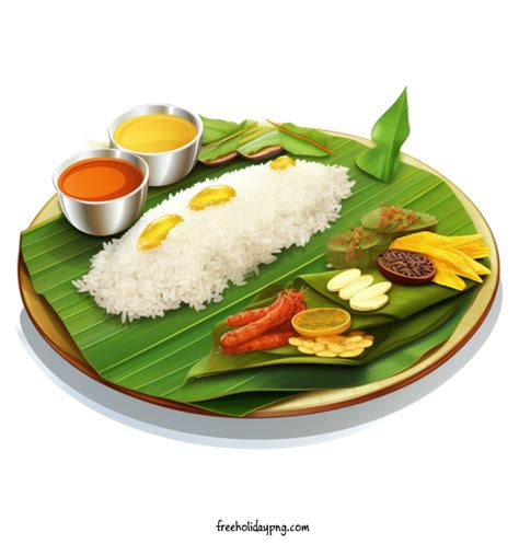 Onam Onam Sadya Food banana leaf coconut milk for Onam Sadya Food for ...