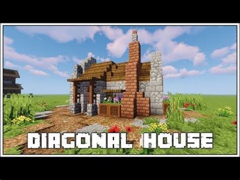 Minecraft Tutorial How To Make A Diagonal House | Minecraft, Minecraft ...