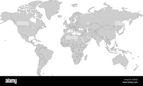 World Map With Country Borders