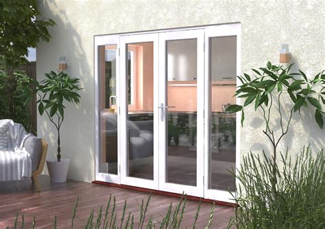 2400mm (8ft) White French Patio Doors With Sidelights | Express Doors Direct