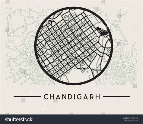 Abstract Chandigarh City Map Illustration Eps Stock Vector (Royalty Free) 1343487566 ...