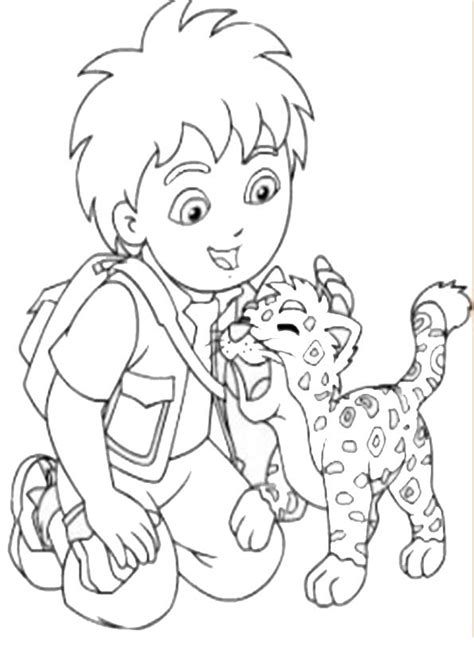 Dora Coloring Pages Diego Coloring Pages