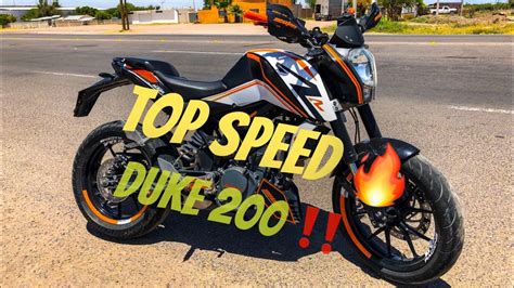 TOP SPEED KTM DUKE 200 !!! - YouTube