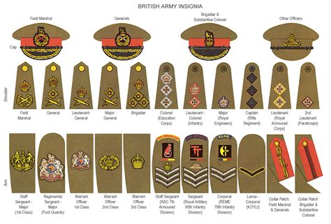 √ British Army Rank Insignia First World War - Homeland