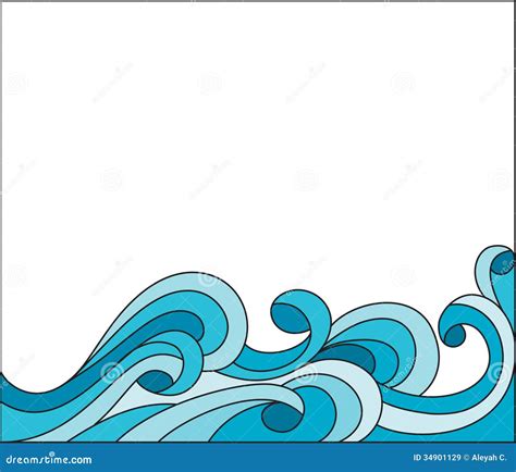 Wave stock vector. Image of ocean, frame, note, swirls - 34901129