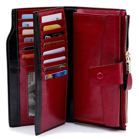 100% Genuine Leather Wallet Women Long Female Ladies Wallets Luxury ...