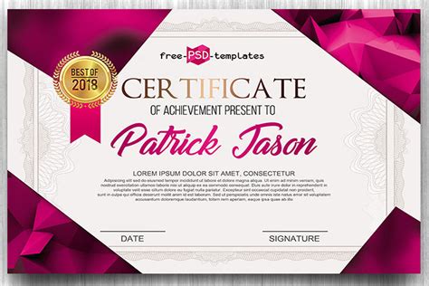 Download This Free Certificate PSD Template - Designhooks