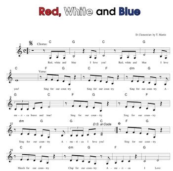 "Red, White and Blue" Patriotic Song for Digital Download by Debbie Clement