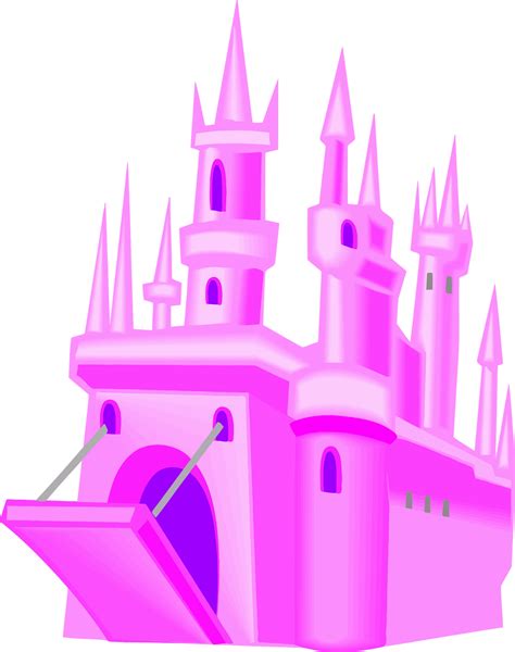 Pink Drawbridge Castle transparent PNG - StickPNG