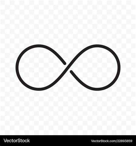 Infinity or infinite loop line icon Royalty Free Vector