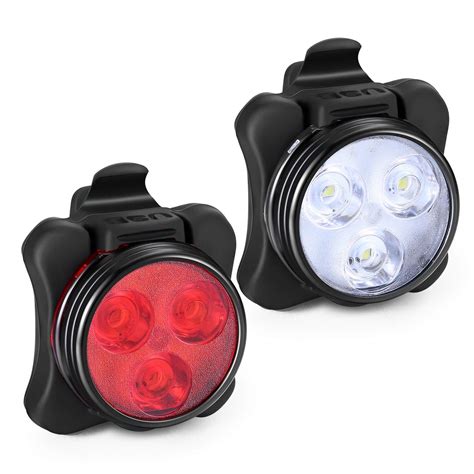 USB Rechargeable Bike Lights Set, Akale Super Bright LED Bicycle Lights ...