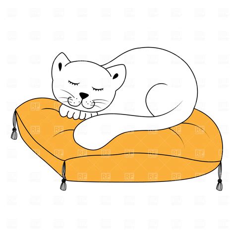 Cat sleeping on pillow, | Clipart Panda - Free Clipart Images